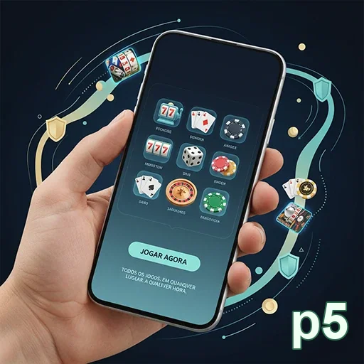 Tela de login no celular com acesso certo ao p5